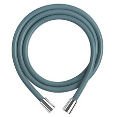 네이쳐리빙 마카롱 줄꼬임 물때방지 PVC 샤워기호스 2m, 블루그레이