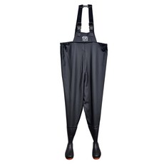 가드맨 낚시 해루질 갯벌 PVC 가슴 장화 작업복, 블랙, 1개