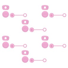 블럭마트 텀블러 물샘방지 실리콘마개 3종, 핑크, 6세트