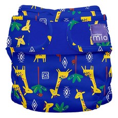 BAMBINO MIO 魔鬼氈成長型防水尿布兜，可重複使用，柔軟，超彈力, GIRAFFE JAMBOREE, 1件