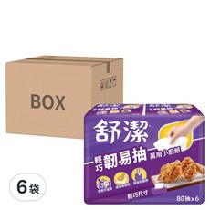 Kleenex 舒潔 輕巧韌易抽萬用小廚紙 80張, 6捲, 6袋