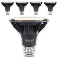 MEGAMAN BitsOn Wonha LED 聚光燈泡 黑色 15W PAR30, 日光色, 5個