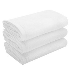 송월타월 무지 호텔수건 120g 면사, 하얀색, 3개