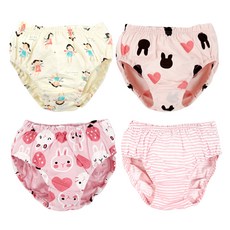 Maykids 女童款三角內褲4件組, 尺寸 80 (11-12個月), 兔子款