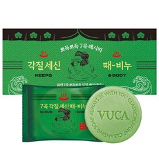 뷰카 7곡 뽀득뽀득 각질 세신 때비누 프레쉬 향 100g 6개