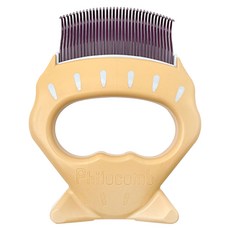 Philocomb 寵物貝殼梳/除毛梳, E1柔軟梳頭/E2稍硬梳頭/E3加長梳頭, 咖啡色, 1個