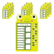 minhwashop 讀書計畫檢查清單 I230013A, 青蛙, 1入, 10個