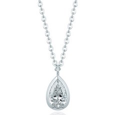 로이드 여성용 랩그로운 DIAMOND 1캐럿 페어컷 베젤 목걸이 LND24012D