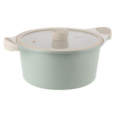 IH電磁爐適用Oslo陶瓷雙耳鍋, 薄荷綠, 24cm, 1個