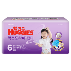 하기스 2024 맥스드라이 팬티형 기저귀 점보형(14~19kg) 남여공용, 6단계, 10매