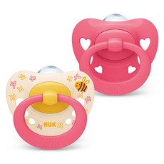 NUK Signature安撫奶嘴 2種組, 18~36個月（S3）, 粉色, 1組