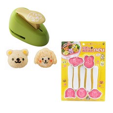 Arnest Cute Me 動物造型飯糰製作 5 種 75457 + 海藻沖床動物臉 MP225 套裝, 混色, 1組