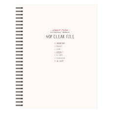 톡톡팬시 스프링 클리어 파일 40p, 아이보리, 1개