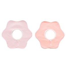 HARAROI 幼兒款滾邊圍巾圍巾 2件組