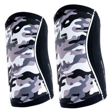 제로투히어로 네오프렌 헬스 팔꿈치보호대 엘보우 슬리브 5mm 2p, Grey camo, 1개