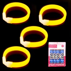 PARTYSHOW Concert螢光手環 4入, 1個, 橘色