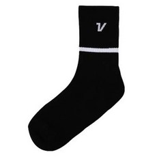 볼빅 여성용 VBDB 중목 골프 양말, 블랙, 블랙, 1개