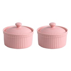 인블룸 세라믹 미니 베이킹 그릇, 핑크, 2개