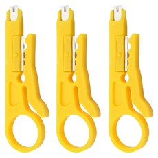 솔탑 UTP 랜선 피복 탈피기 노랑 9cm, SOLTOP-1383, 3개