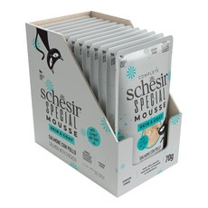 스케지어 어덜트용 쉐지애 스페셜무스 피부&모질 고양이 주식 파우치, 연어, 70g, 12개