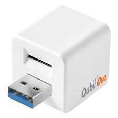 CubiDuo Galaxy iPhone 自動備份 USB A 型 SD 讀卡機, 白色, MKPQD-W