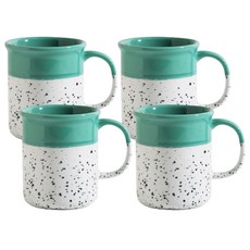 아르딘 에센셜 홈 카페 머그컵 330ml, 포레스트 그린, 4개 포레스트 그린, 4개