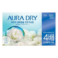아우라 생화캡슐 드라이 시트 섬유유연제 프레시릴리 본품, 1개, 80매