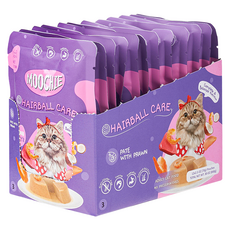 MOOCHIE 고양이 헤어볼건강 습식사료, 새우, 70g, 12개 닭, 70g, 12개