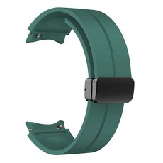 Gelsen Galaxy Watch 4/5/6專用束帶矽膠磁吸錶帶錶帶 曲線型 GDS7, GDS5 卡其綠, 20mm