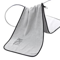 소니오 부드러운 자수 스포츠 타월 30 x 105 cm, 04 그레이4월, 1개