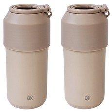 DK 진공 보온 보냉 소주 페트병 쿨러 500ml, 핑크, 2개