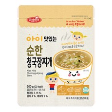 베베스트 유아용 아이 맛있는 순한 청국장찌개, 1개, 200g - 베베스트아기국