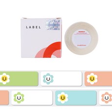 님봇 D 시리즈 휴대용 H1S용 라벨용지 160p 세트 스마일데이지, 1세트