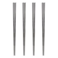 키친유 스텐 304 진공젓가락 23cm, 실버, 단품, 4개