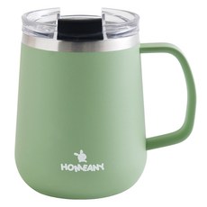 홈애니 마카롱 스텐머그컵 330ml, 그린, 1개 그린, 1개