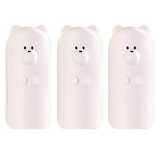 원더파파 경첩용 문닫힘 방지 귀여운 곰돌이형, 화이트, 3개
