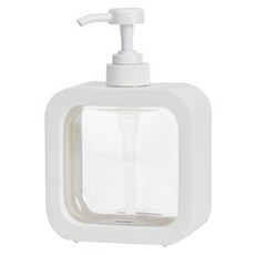 comet 方形透明洗手液瓶 500ml, 白色, 1個