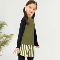 유니프랜드 아동용 포텐 래쉬가드 나글랑 상의 + 9부 하의 + 숏 팬츠 세트