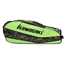 kawasaki 川崎 雙層羽毛球收納包 KBB-8677, 綠色+黑色