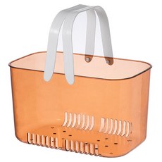 모나코올리브 투명 물빠짐 목욕바구니, 오렌지