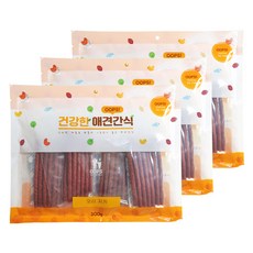 웁스 강아지 건강한 간식, 오리져키, 300g, 3개 - 강아지