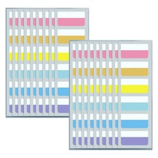 만들하비 인덱스 접착 메모지 대용량 18 네온컬러, 2개, 120개입