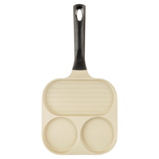 comet Kitchen 電磁爐可適用三格平底煎蛋鍋, 21cm, 1個