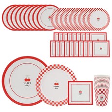이와이엔스토리 코코 해피 체리 파티 테이블 25p 세트, 2세트