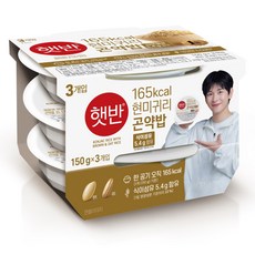 햇반 현미귀리곤약밥, 150g, 3개