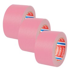 iQIHAN 達達彩色美紋膠帶 50mm x 15m, 3個, 粉色