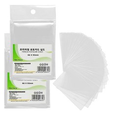 agaplus OPP 照片卡護罩 66 x 93 mm 100 片 x 2p, 單色, 2個