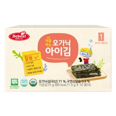 베베스트 처음먹는 오가닉 아이 김 칼슘 10p, 15g, 1개