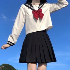 Opry 水手長袖校服大尺碼服裝套裝