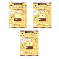 산리오 클립보드 V2 A4, 폼폼푸린, 3개
